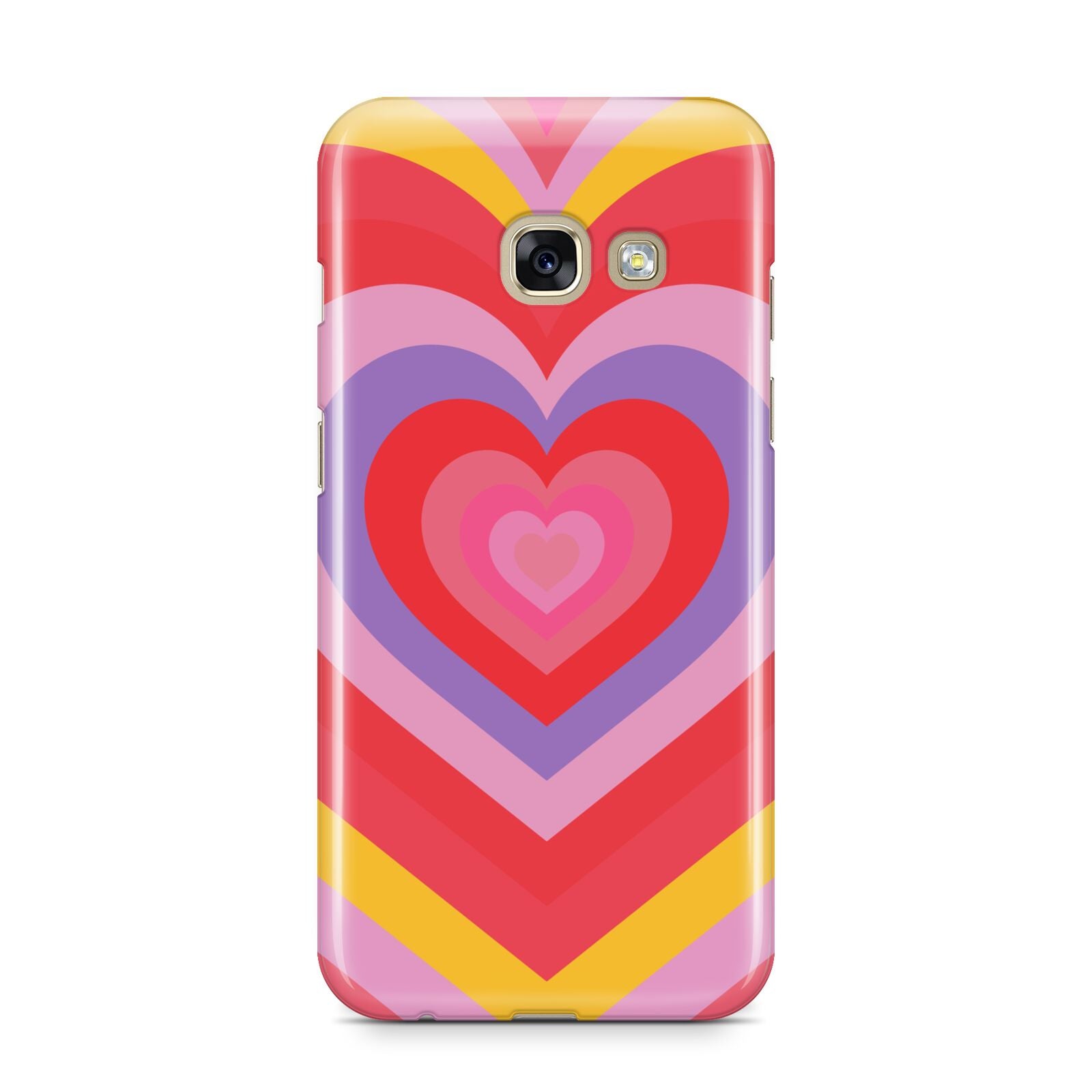 Seventies Heart Samsung Galaxy A3 2017 Case on gold phone