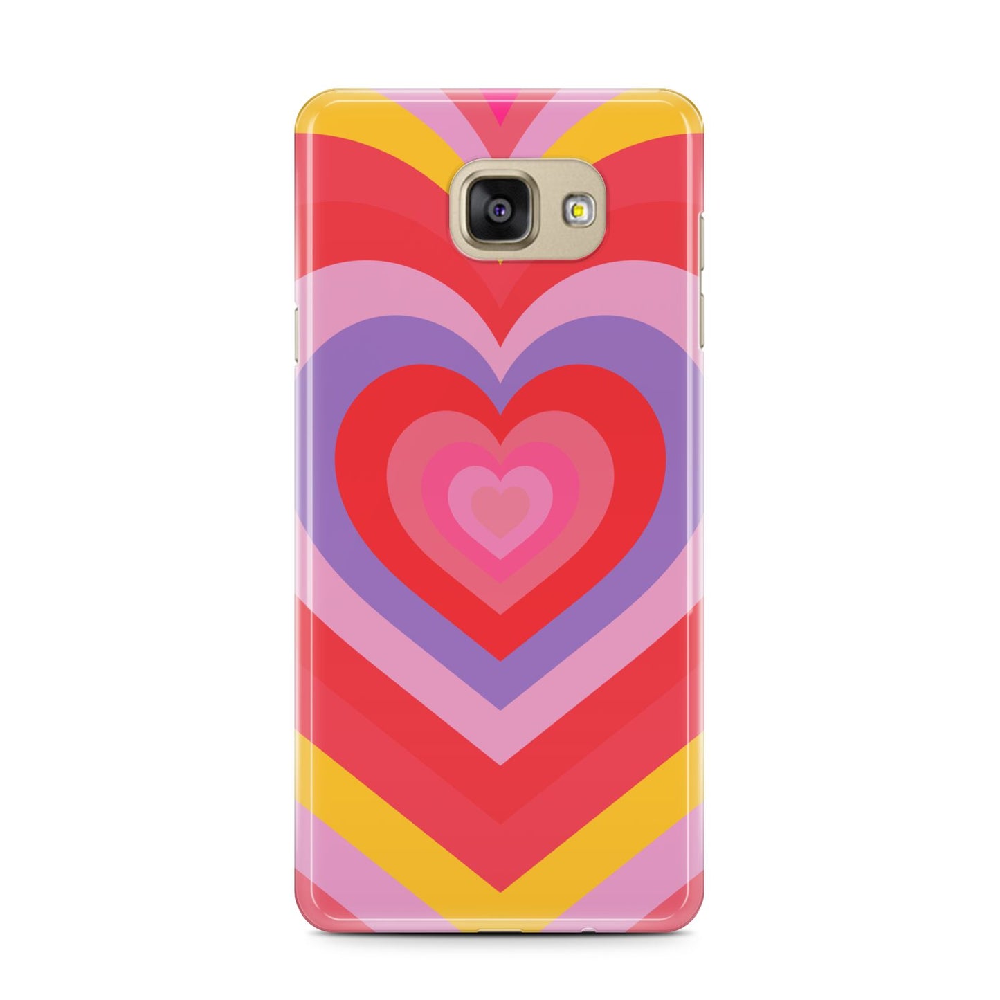 Seventies Heart Samsung Galaxy A7 2016 Case on gold phone