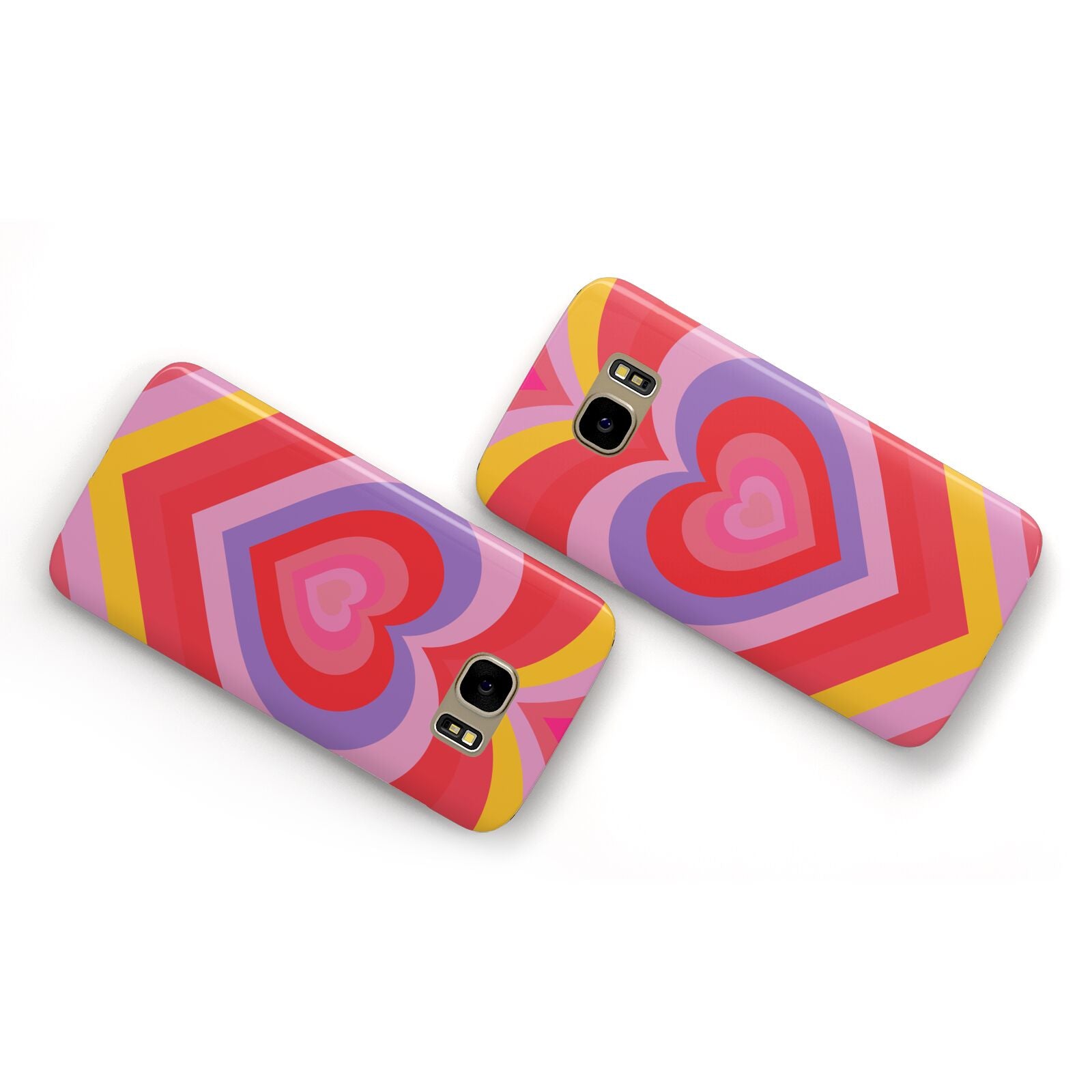 Seventies Heart Samsung Galaxy Case Flat Overview