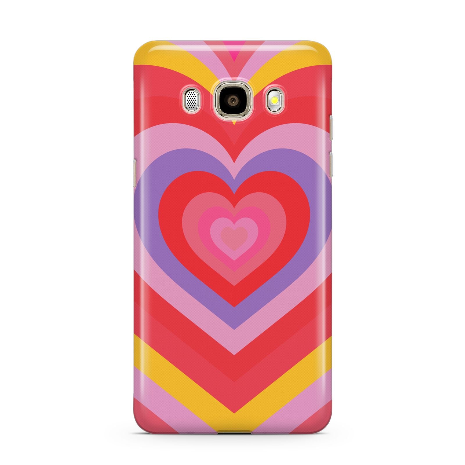 Seventies Heart Samsung Galaxy J7 2016 Case on gold phone