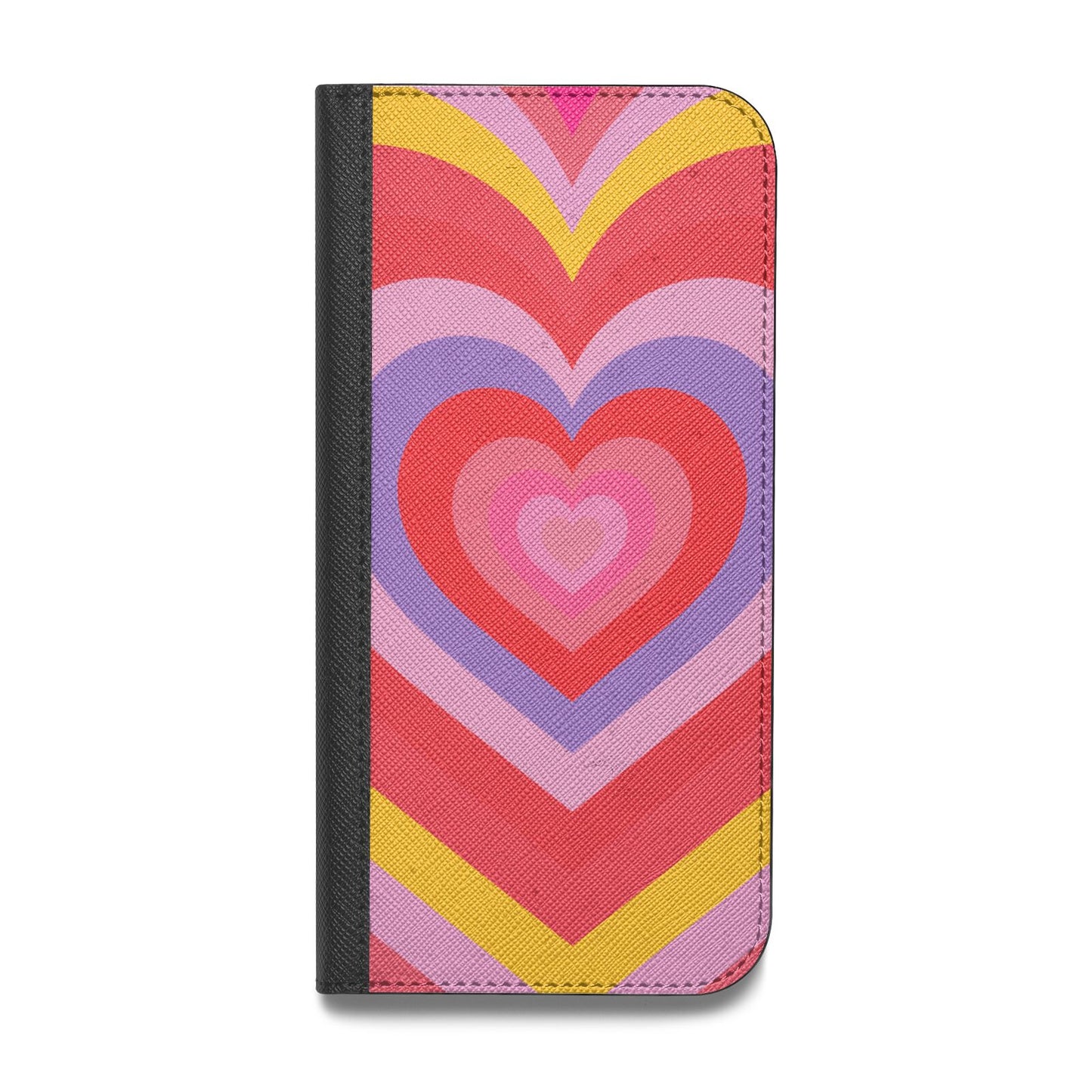 Seventies Heart Vegan Leather Flip iPhone Case