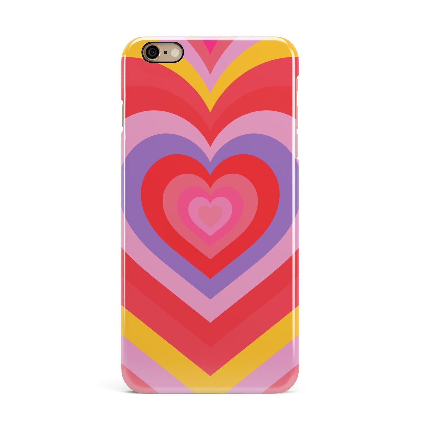 Seventies Heart iPhone 6 Plus 3D Snap Case on Gold Phone