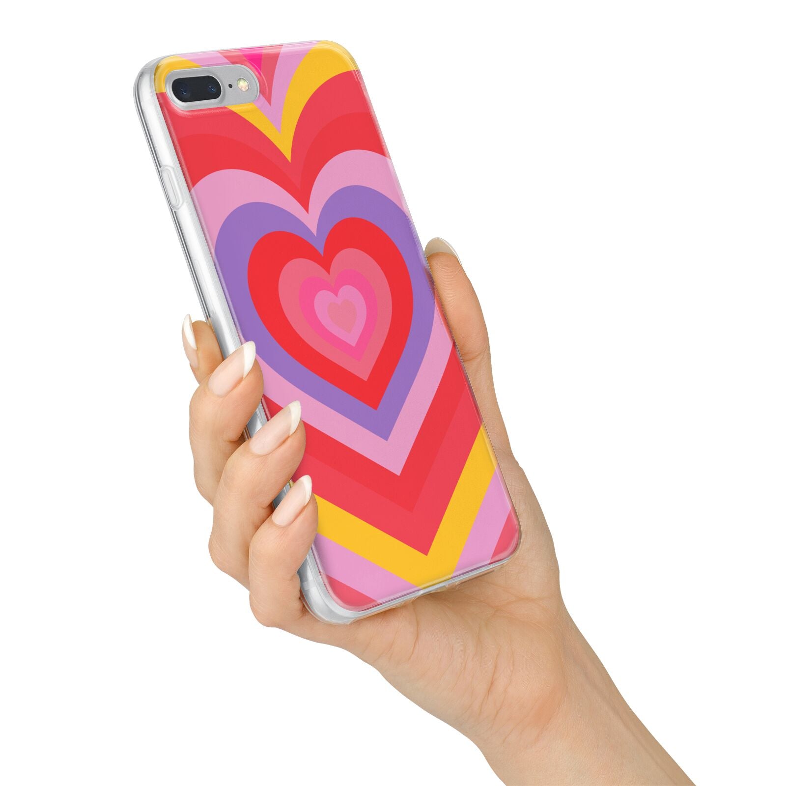 Seventies Heart iPhone 7 Plus Bumper Case on Silver iPhone Alternative Image