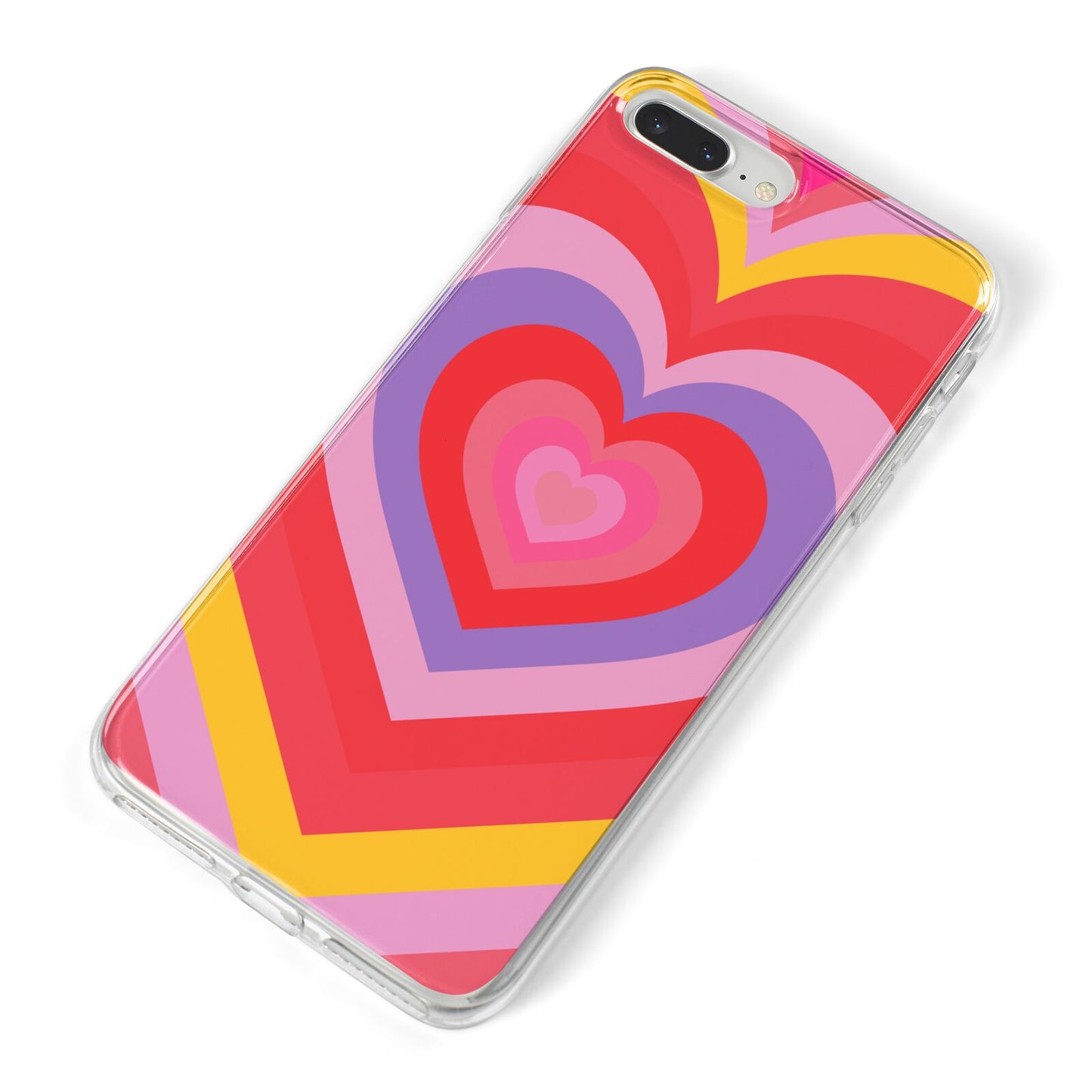 Seventies Heart iPhone 8 Plus Bumper Case on Silver iPhone Alternative Image