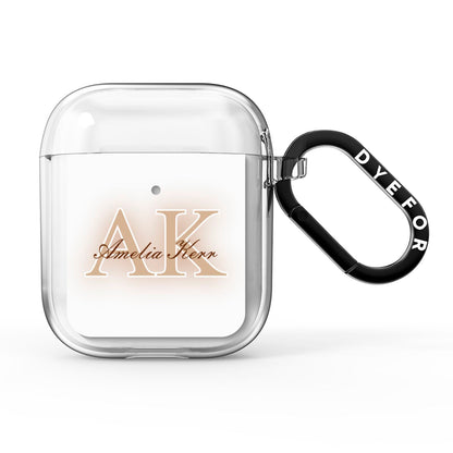 Shadow Initial Personalised AirPods Clear Case