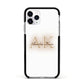 Shadow Initial Personalised Apple iPhone 11 Pro in Silver with Black Impact Case