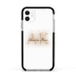 Shadow Initial Personalised Apple iPhone 11 in White with Black Impact Case