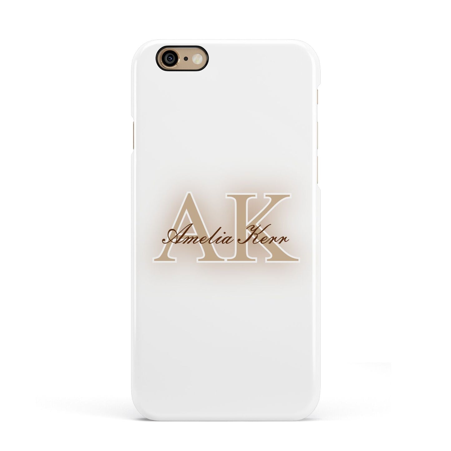 Shadow Initial Personalised Apple iPhone 6 3D Snap Case