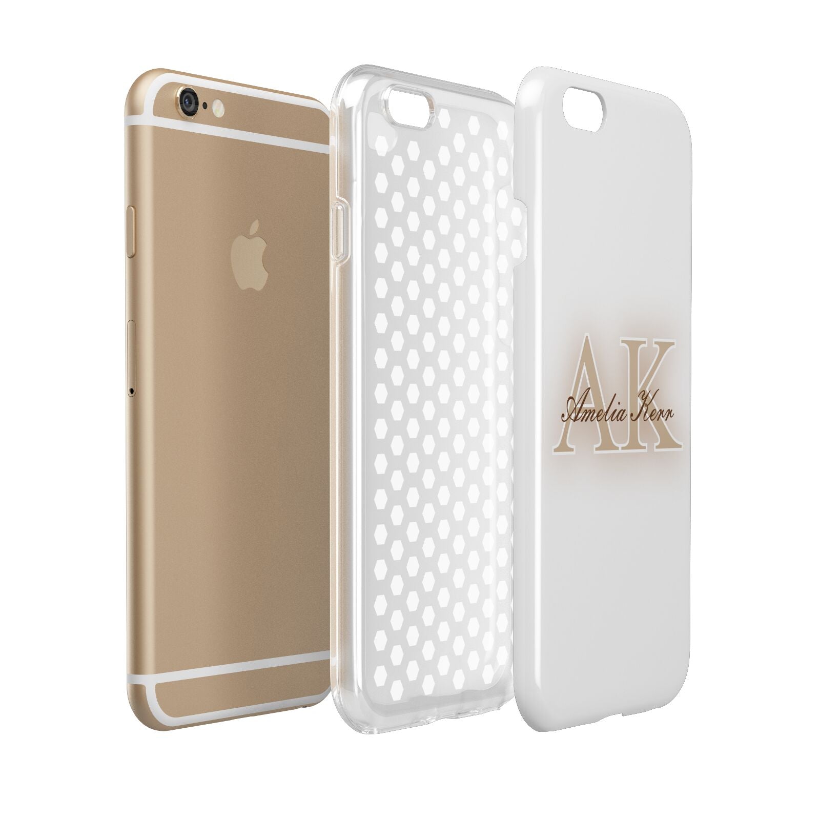 Shadow Initial Personalised Apple iPhone 6 3D Tough Case Expanded view