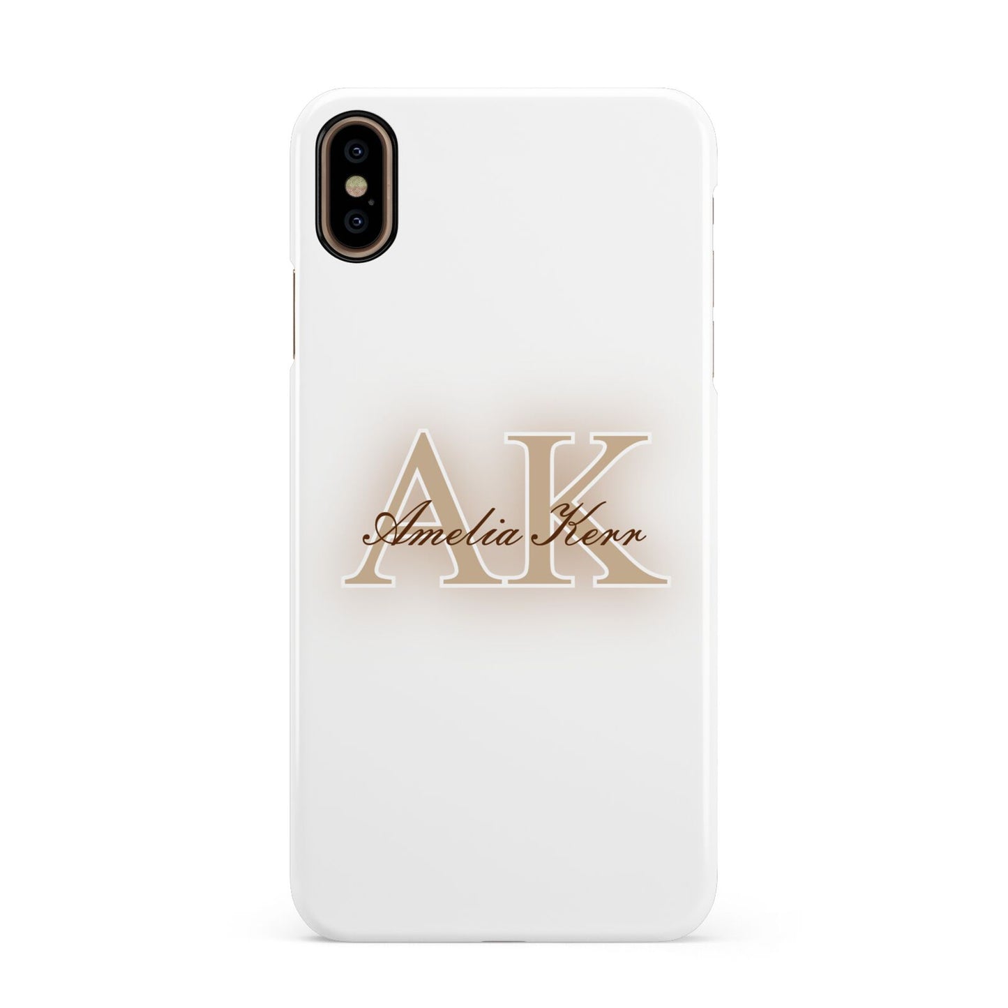 Shadow Initial Personalised Apple iPhone Xs Max 3D Snap Case