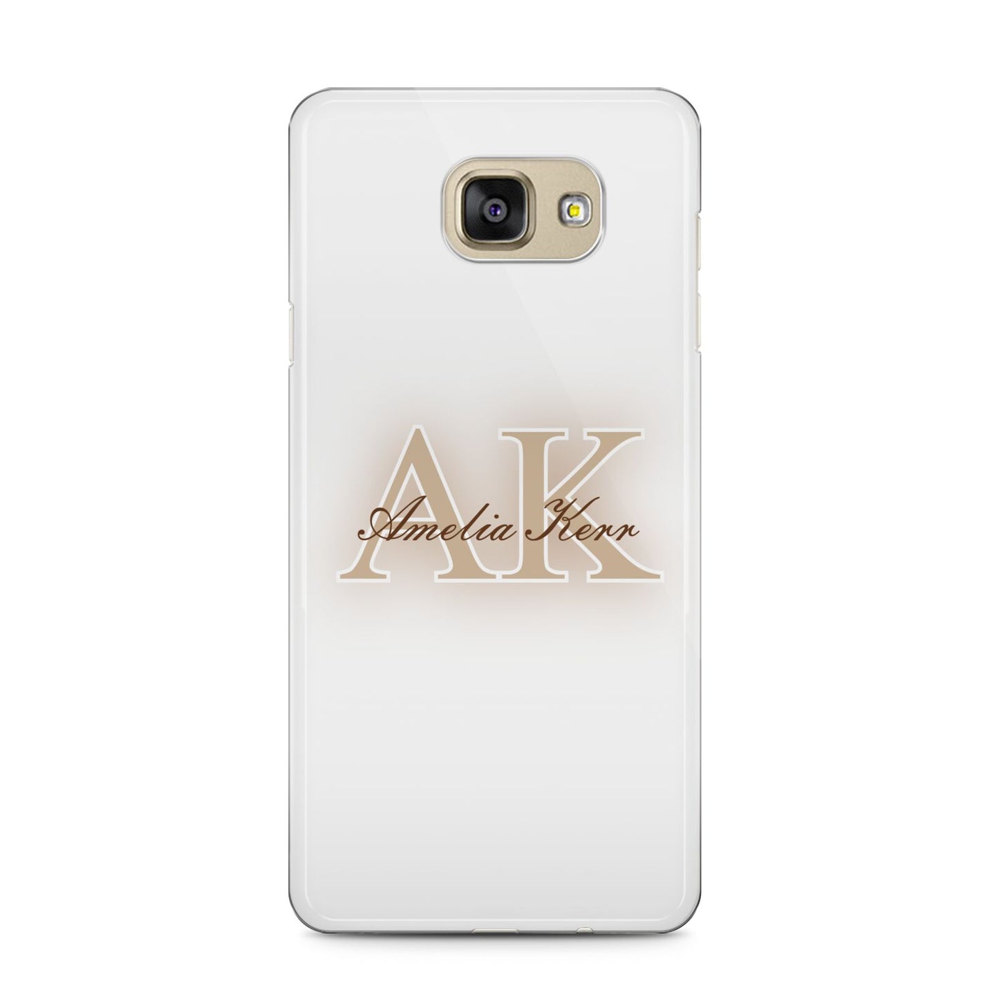 Shadow Initial Personalised Samsung Galaxy A5 2016 Case on gold phone