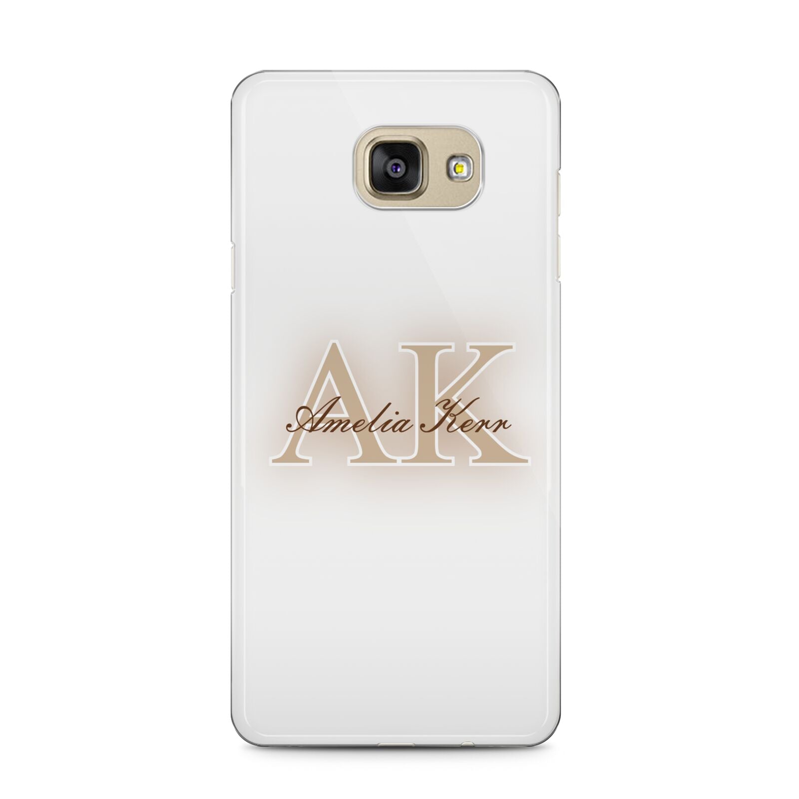 Shadow Initial Personalised Samsung Galaxy A5 2016 Case on gold phone