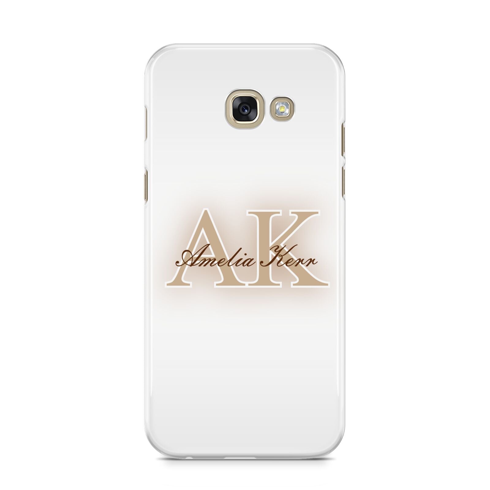 Shadow Initial Personalised Samsung Galaxy A5 2017 Case on gold phone