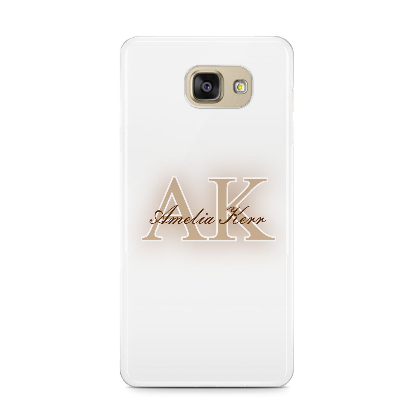 Shadow Initial Personalised Samsung Galaxy A9 2016 Case on gold phone