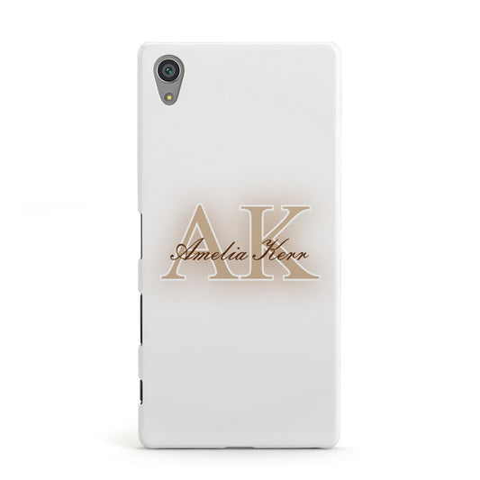 Shadow Initial Personalised Sony Xperia Case