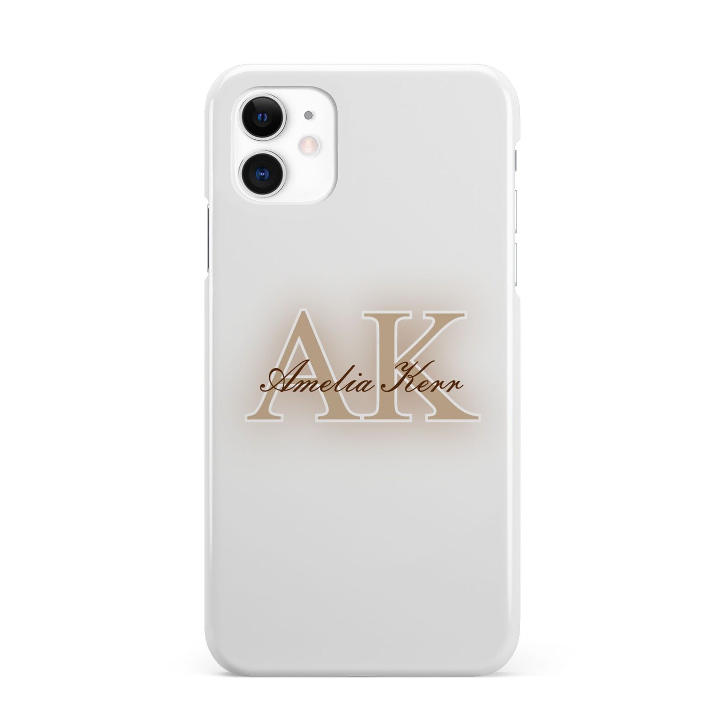 Shadow Initial Personalised iPhone 11 3D Snap Case