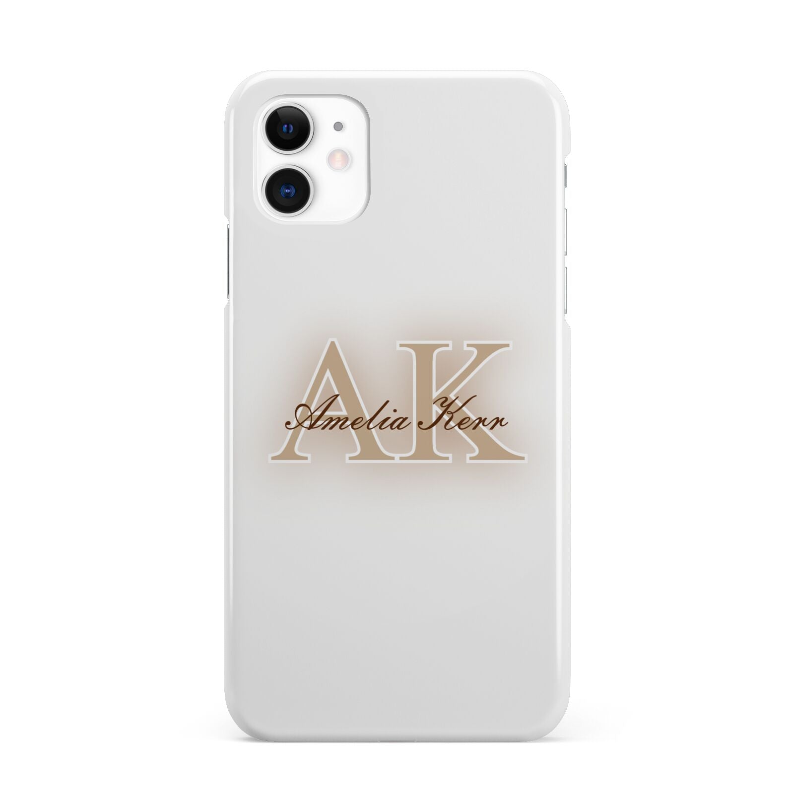 Shadow Initial Personalised iPhone 11 3D Snap Case