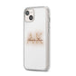 Shadow Initial Personalised iPhone 14 Plus Clear Tough Case Starlight Angled Image