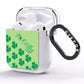 Shamrock Custom Name AirPods Clear Case Side Image