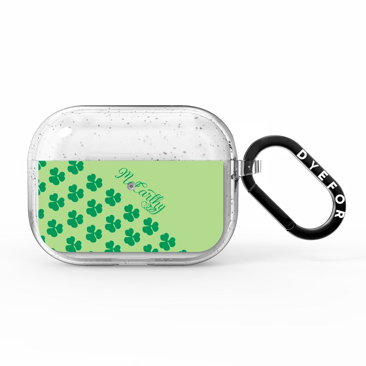 Shamrock Custom Name AirPods Pro Glitter Case