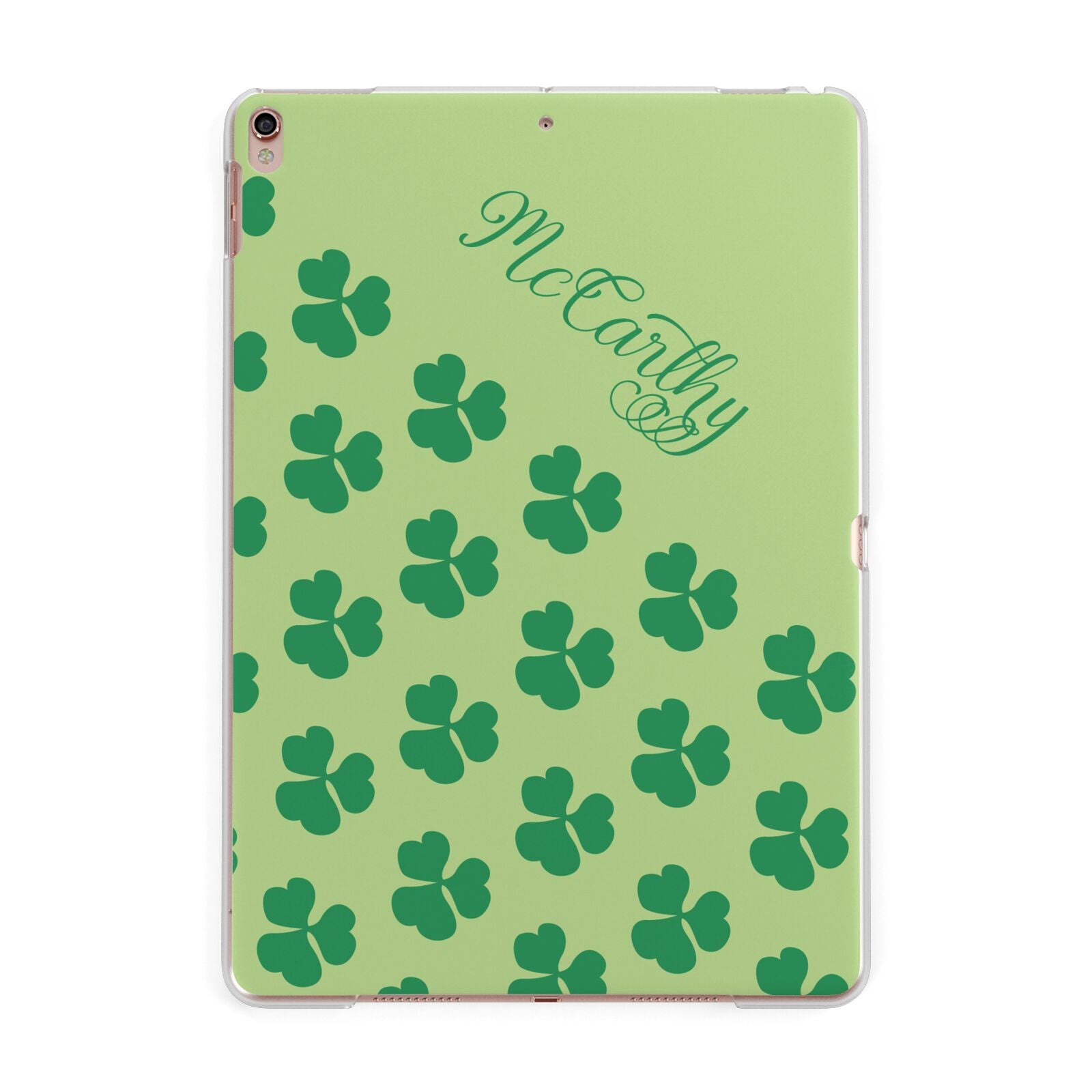 Shamrock Custom Name Apple iPad Rose Gold Case