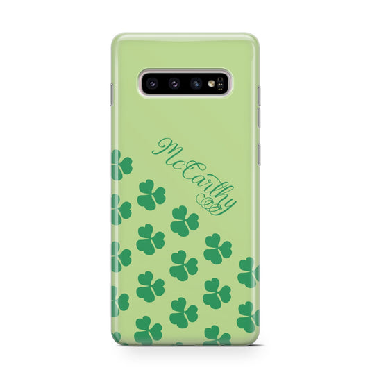 Shamrock Custom Name Protective Samsung Galaxy Case