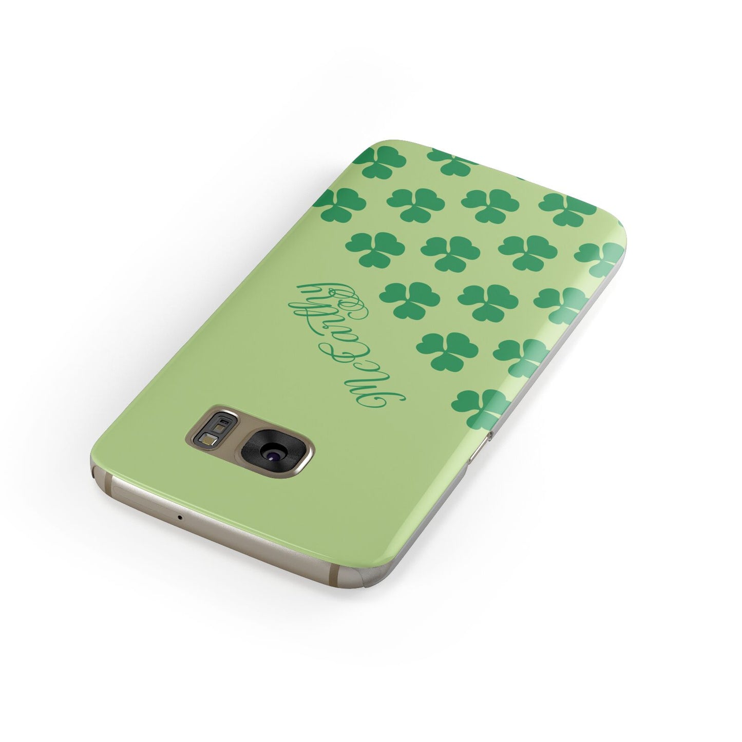 Shamrock Custom Name Samsung Galaxy Case Front Close Up