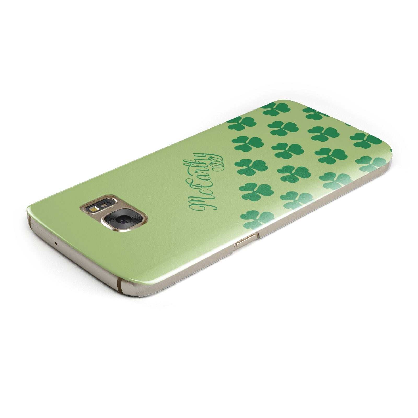 Shamrock Custom Name Samsung Galaxy Case Top Cutout