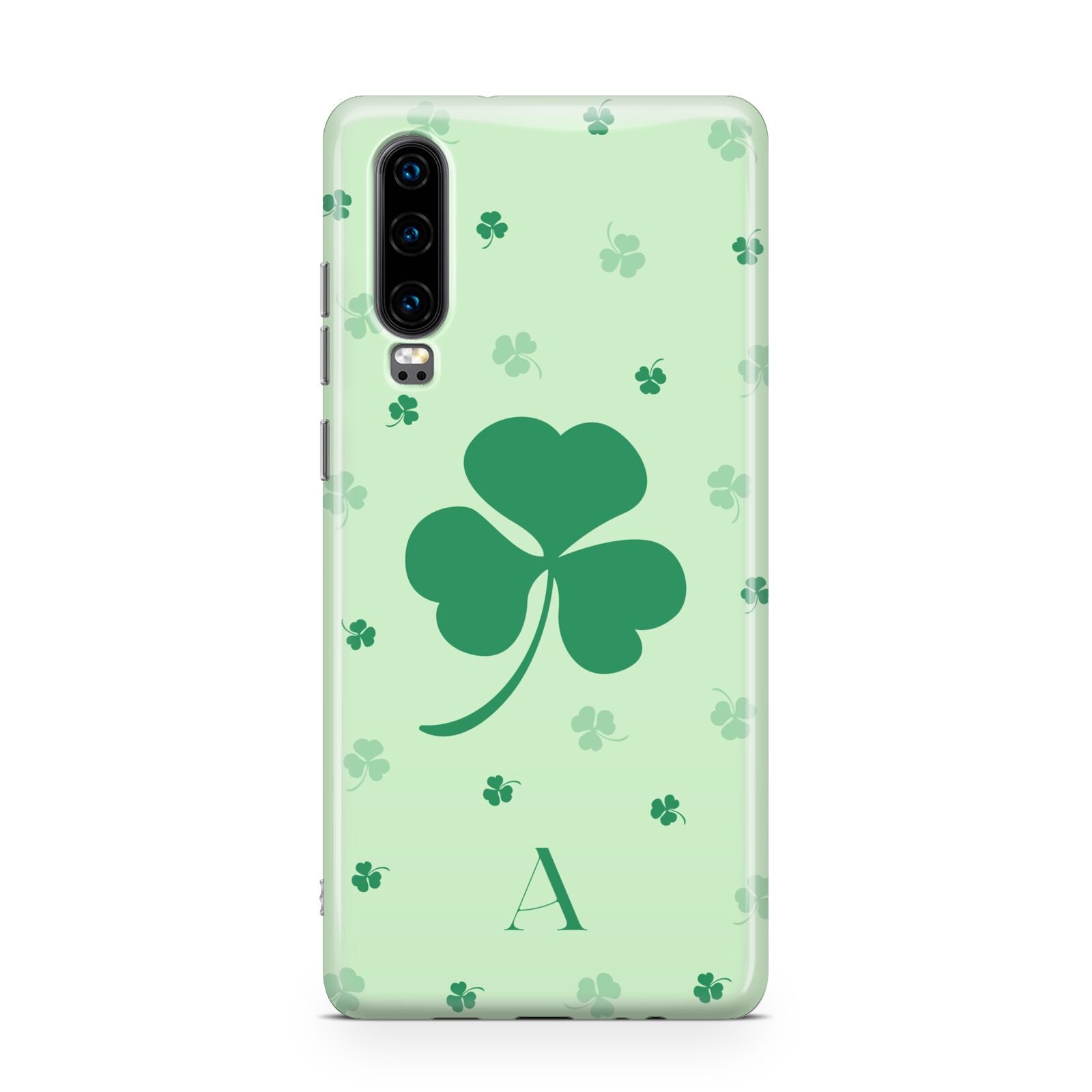 Shamrock Initial Personalised Huawei P30 Phone Case