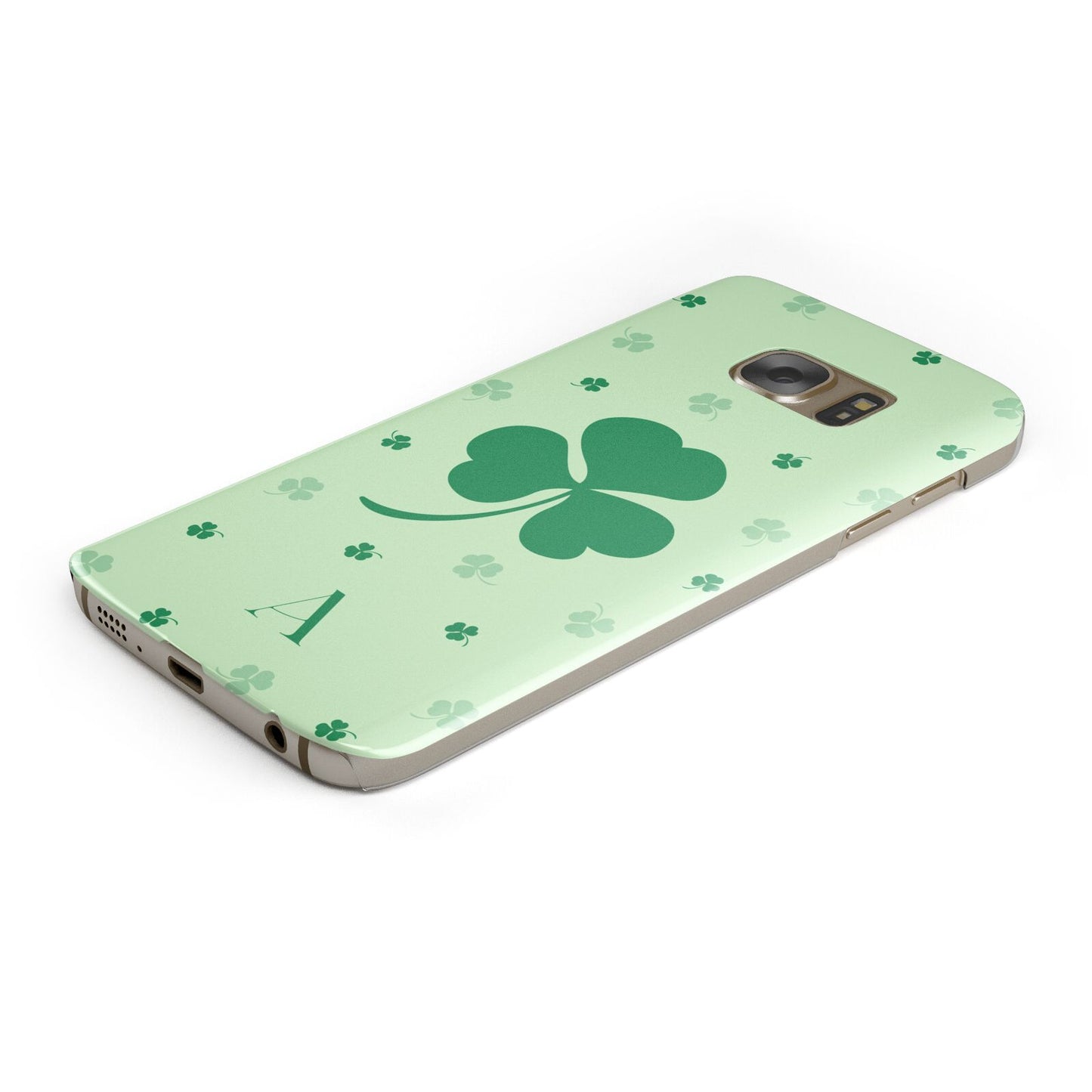 Shamrock Initial Personalised Samsung Galaxy Case Bottom Cutout