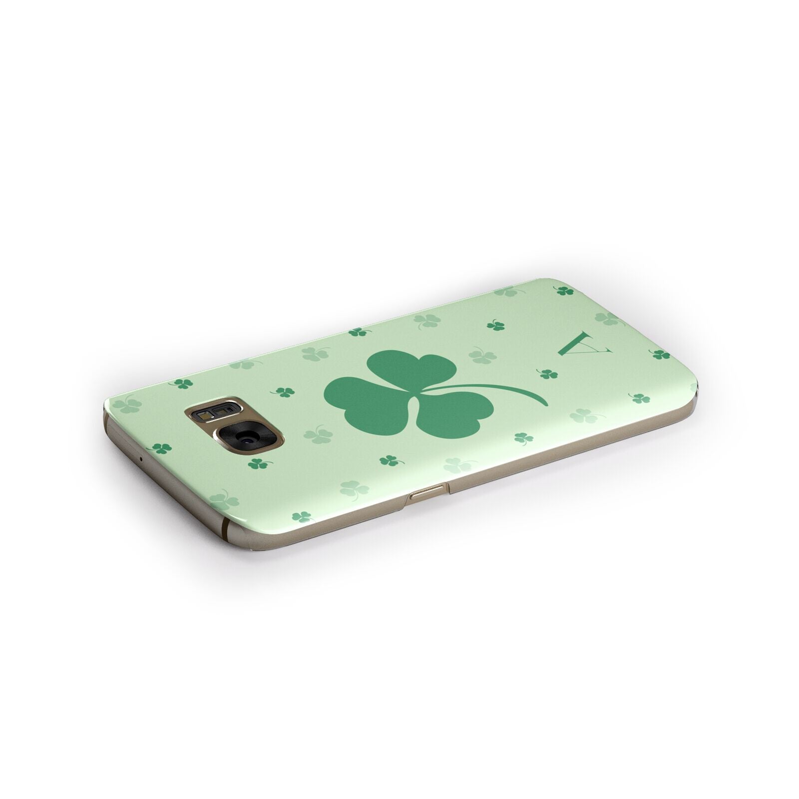 Shamrock Initial Personalised Samsung Galaxy Case Side Close Up