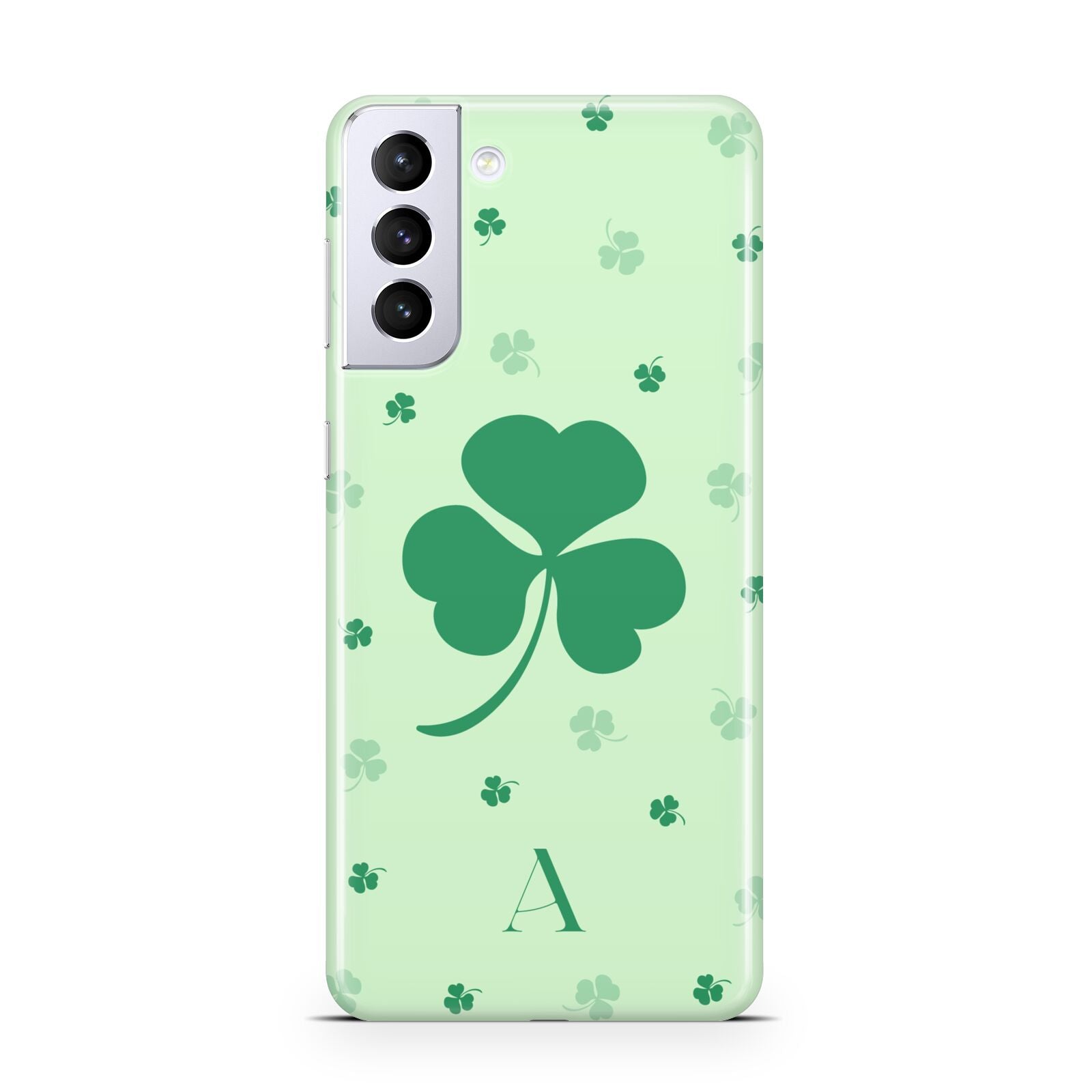 Shamrock Initial Personalised Samsung S21 Plus Phone Case