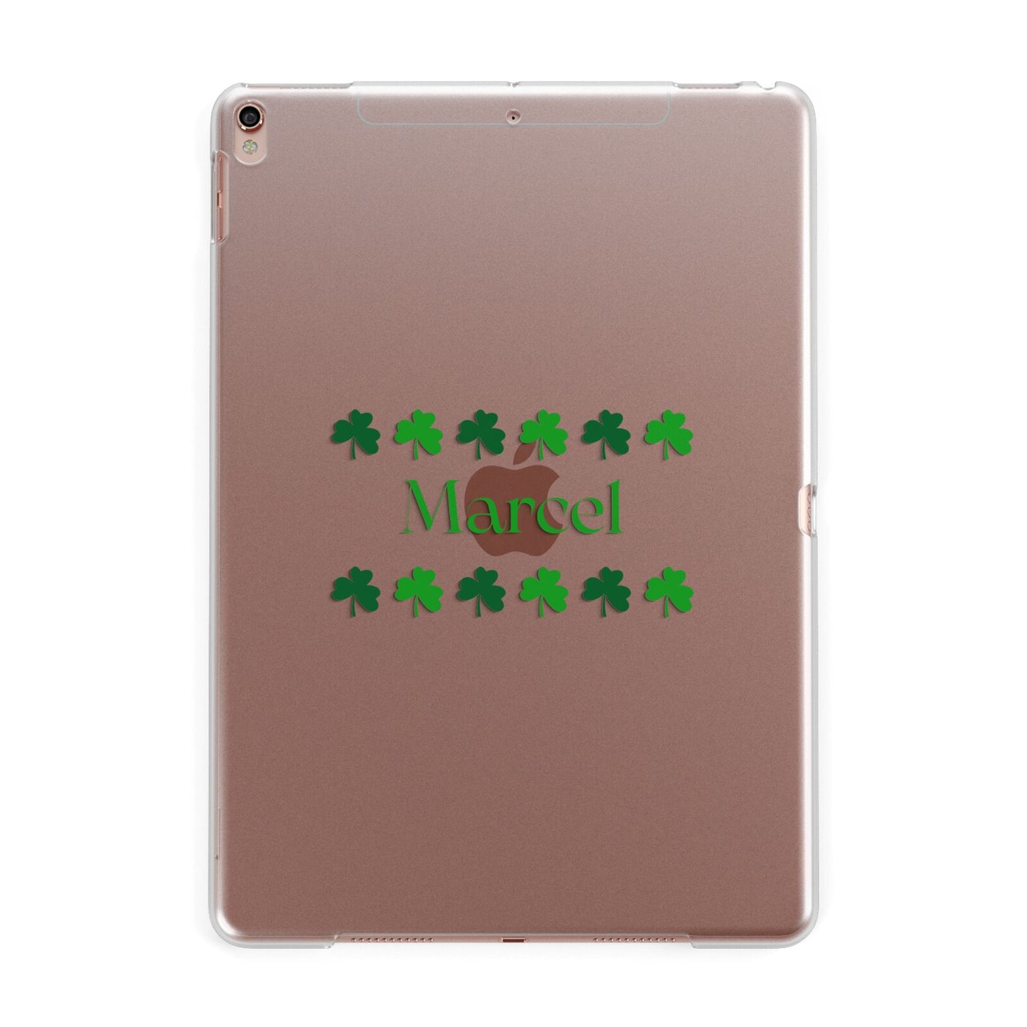 Shamrock Personalised Name Apple iPad Rose Gold Case