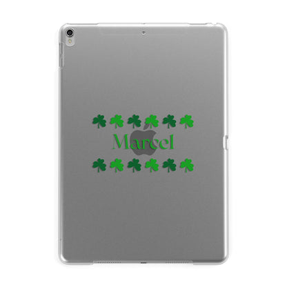 Shamrock Personalised Name Apple iPad Silver Case