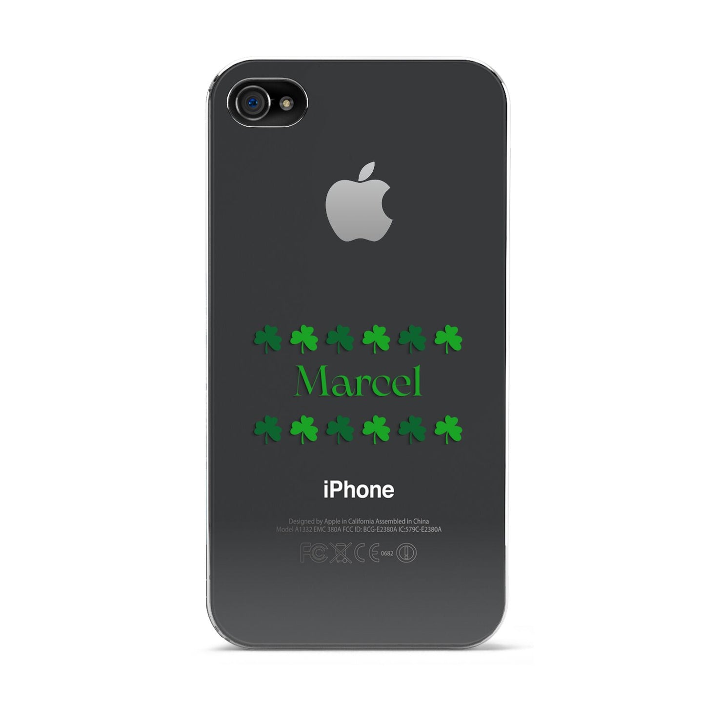 Shamrock Personalised Name Apple iPhone 4s Case