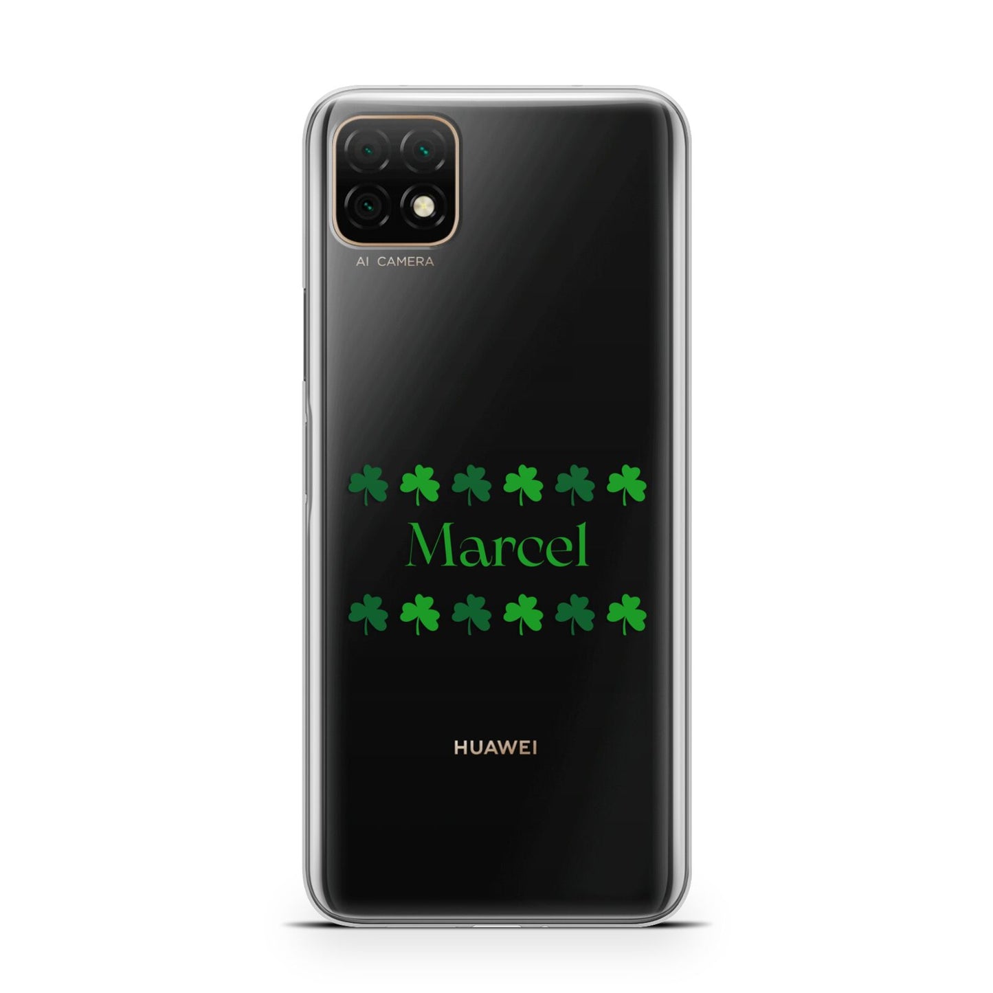 Shamrock Personalised Name Huawei Enjoy 20 Phone Case