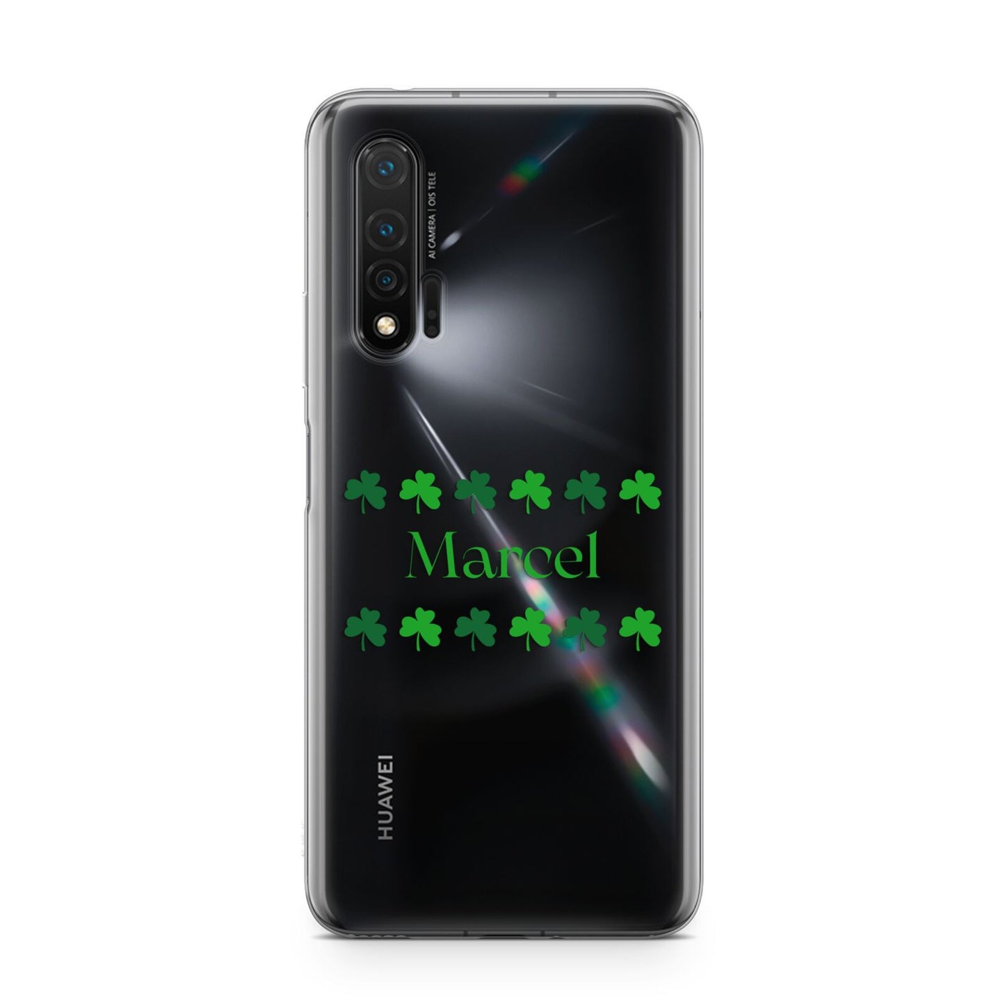 Shamrock Personalised Name Huawei Nova 6 Phone Case