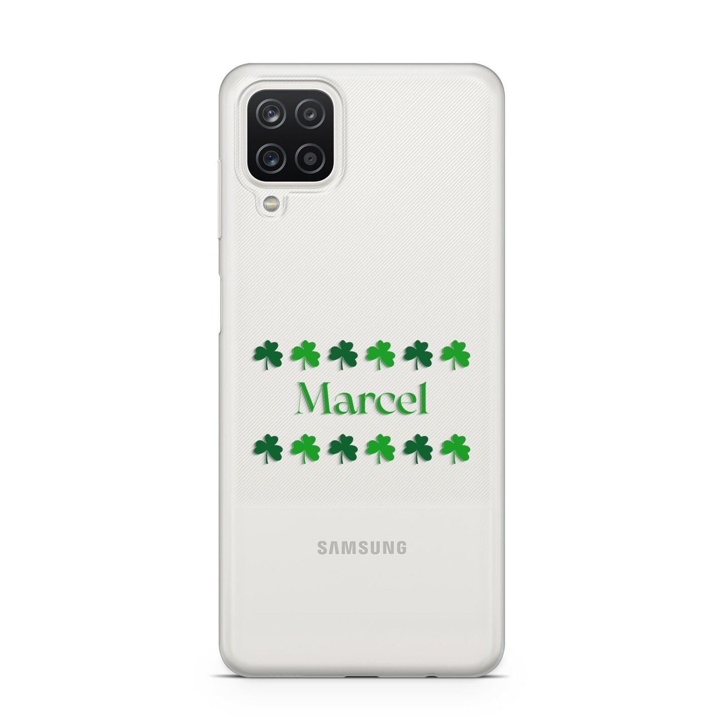 Shamrock Personalised Name Samsung A12 Case