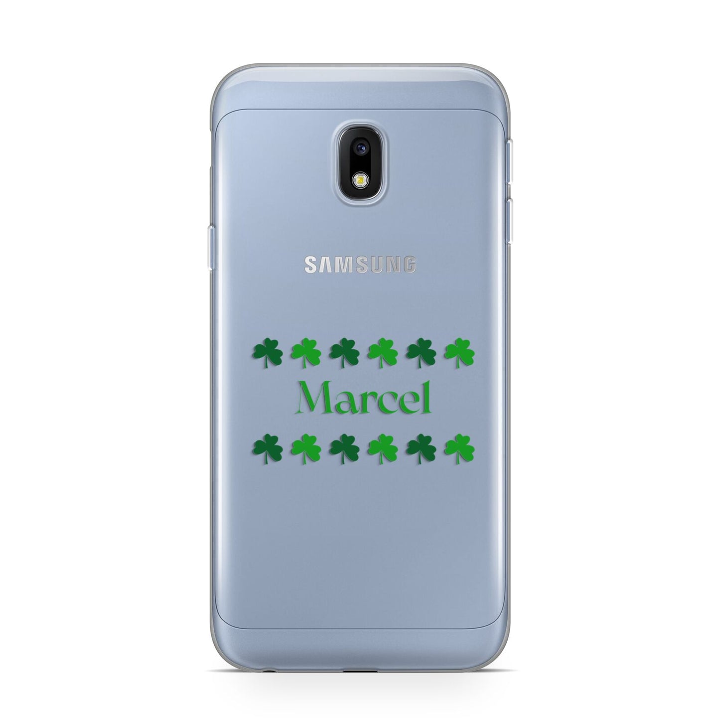 Shamrock Personalised Name Samsung Galaxy J3 2017 Case