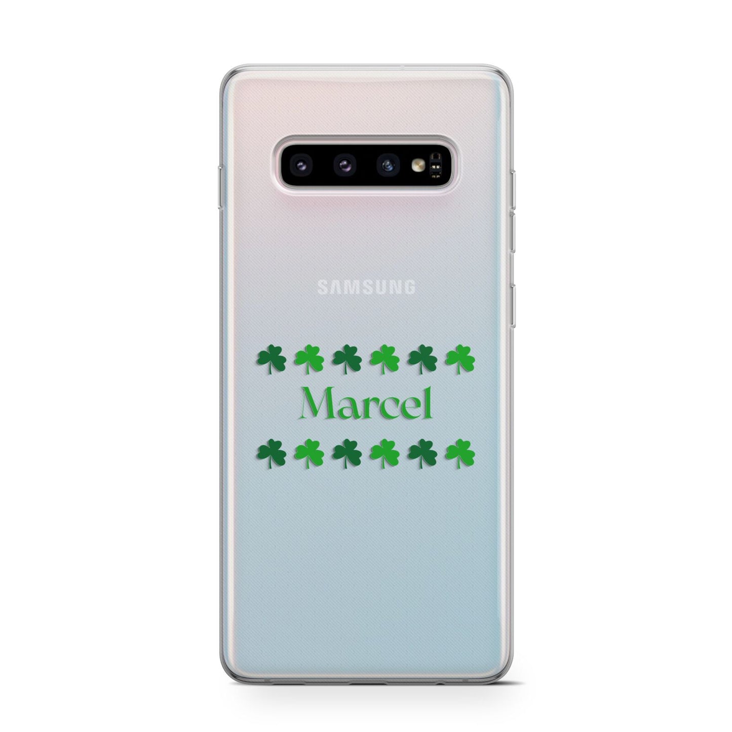 Shamrock Personalised Name Samsung Galaxy S10 Case