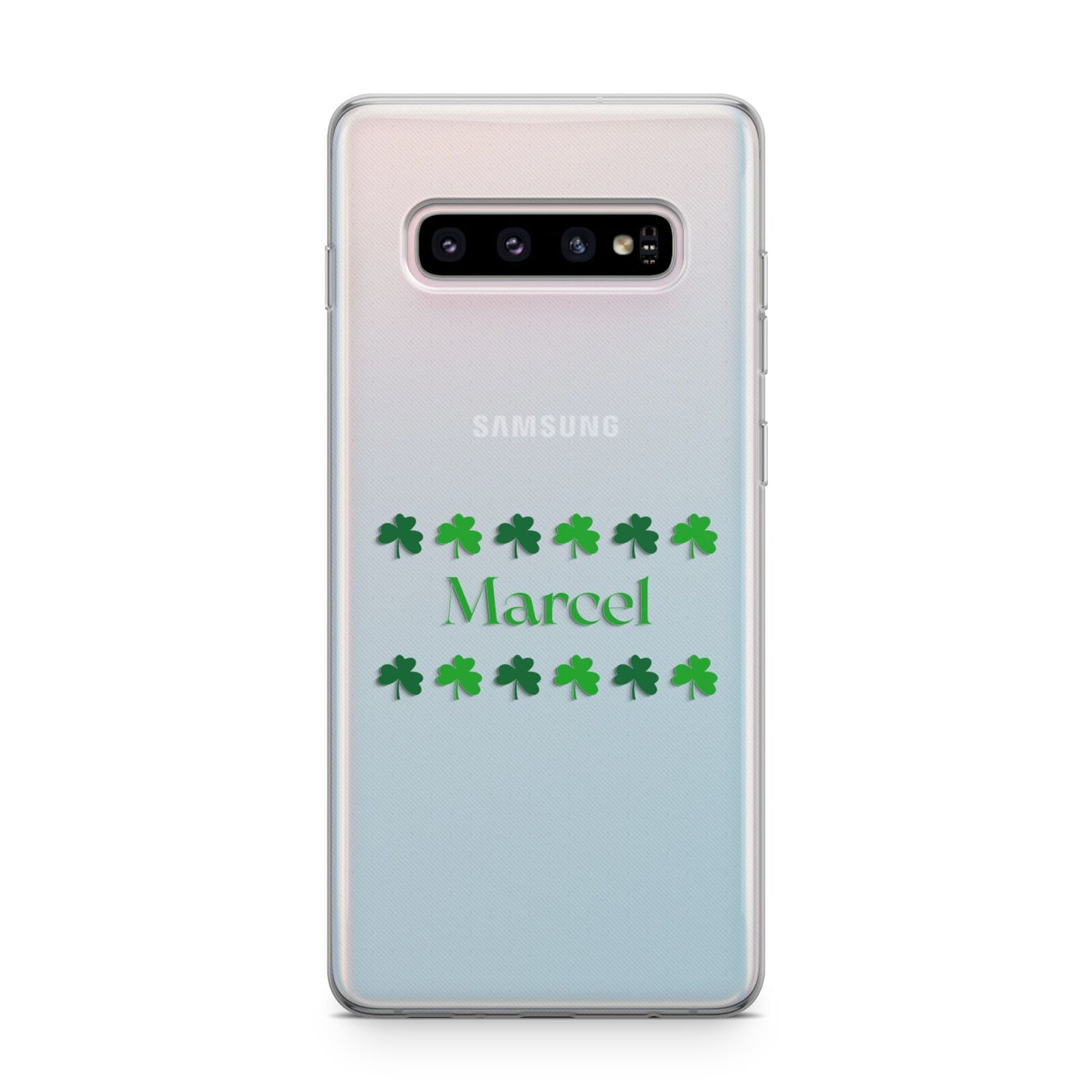 Shamrock Personalised Name Samsung Galaxy S10 Plus Case