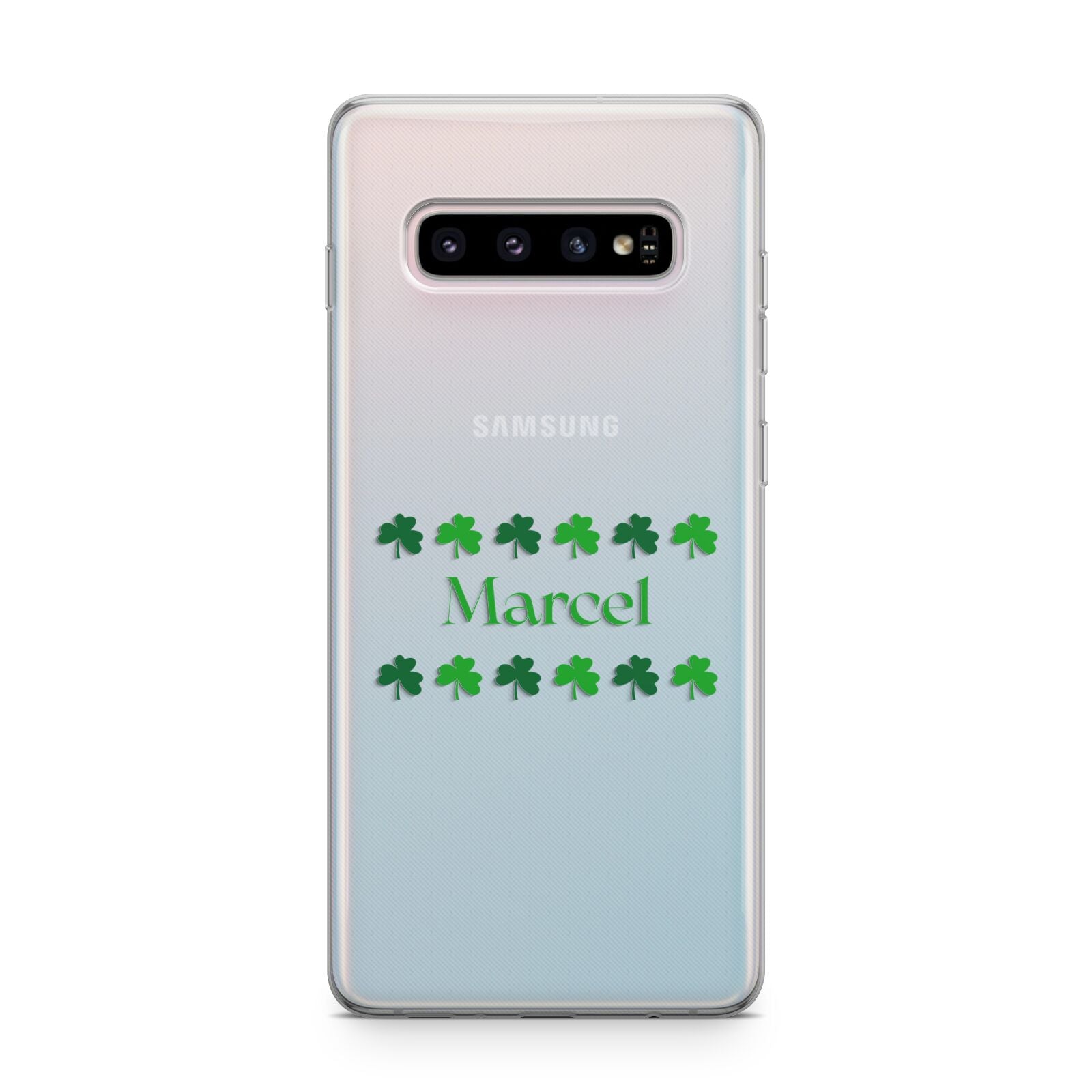 Shamrock Personalised Name Samsung Galaxy S10 Plus Case