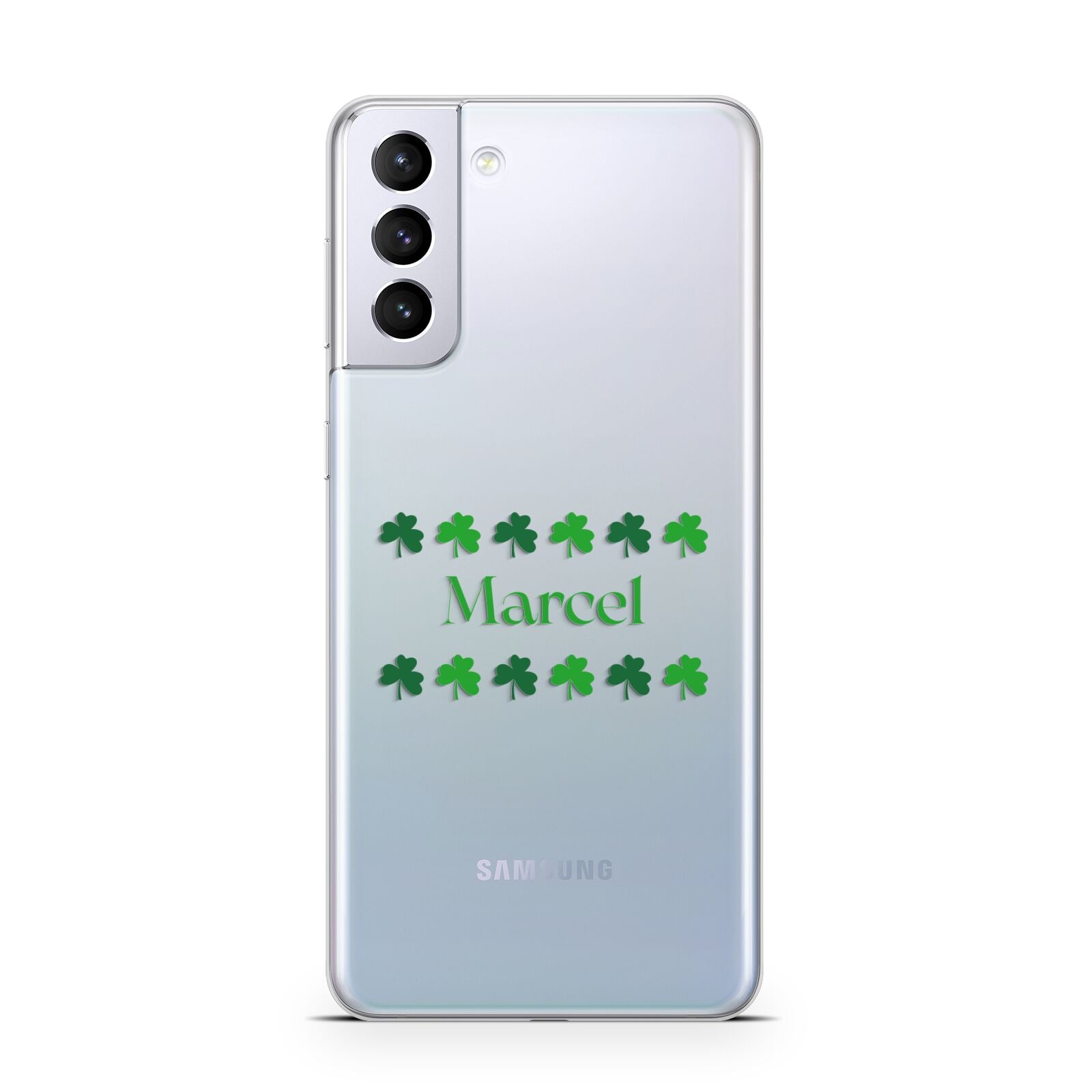 Shamrock Personalised Name Samsung S21 Plus Case