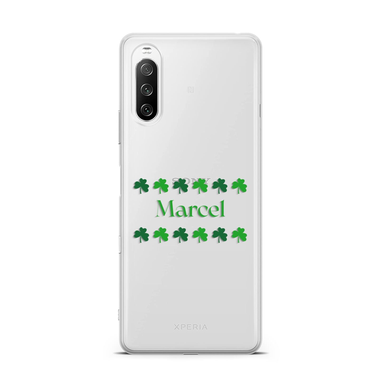 Shamrock Personalised Name Sony Xperia 10 III Case