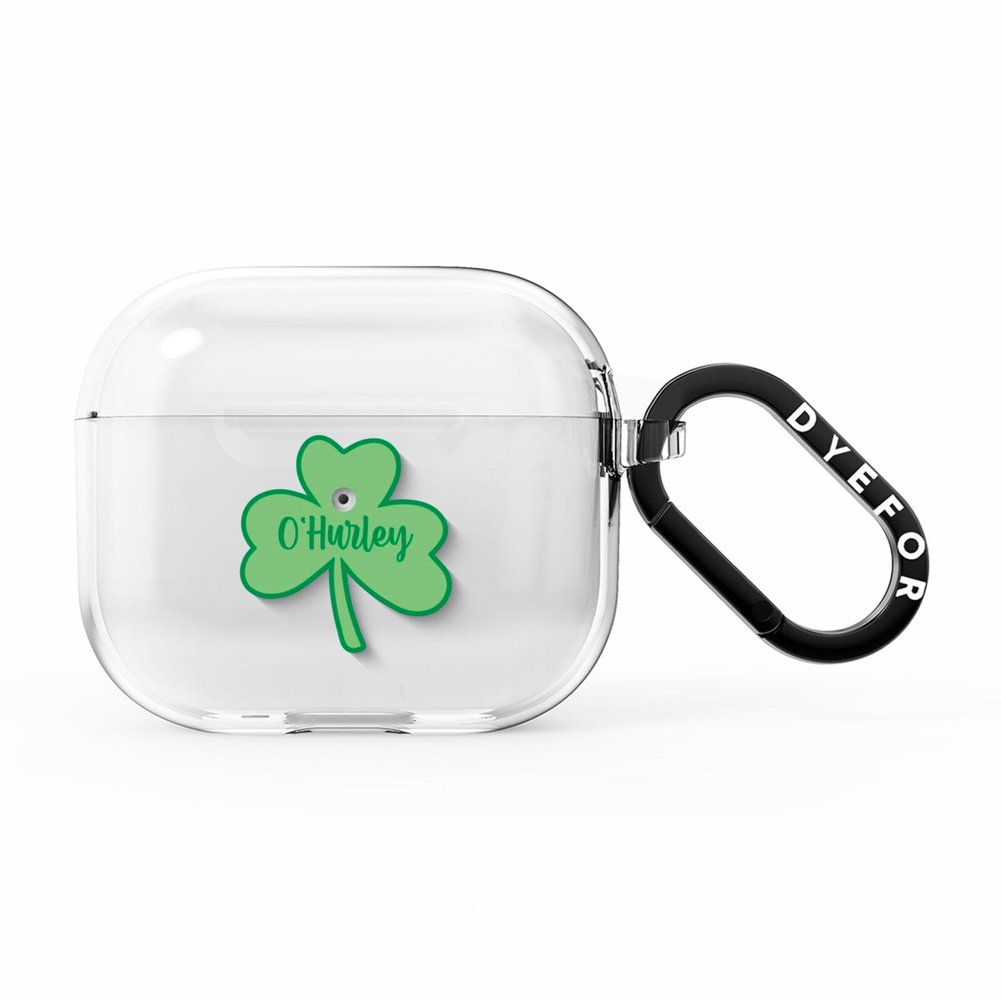 Shamrock with Name AirPods Clear Case 3rd Gen