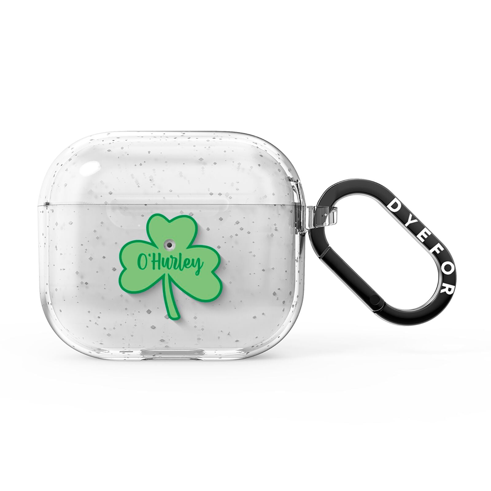 Shamrock with Name AirPods Glitter Case 3rd Gen