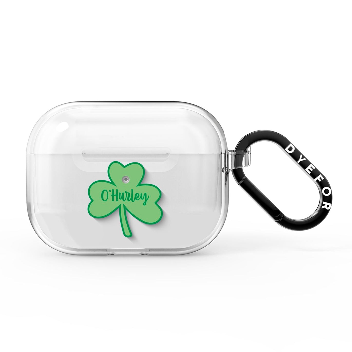 Shamrock with Name AirPods Pro Clear Case