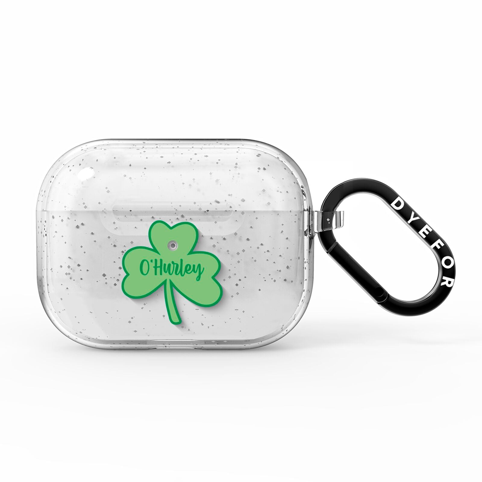 Shamrock with Name AirPods Pro Glitter Case