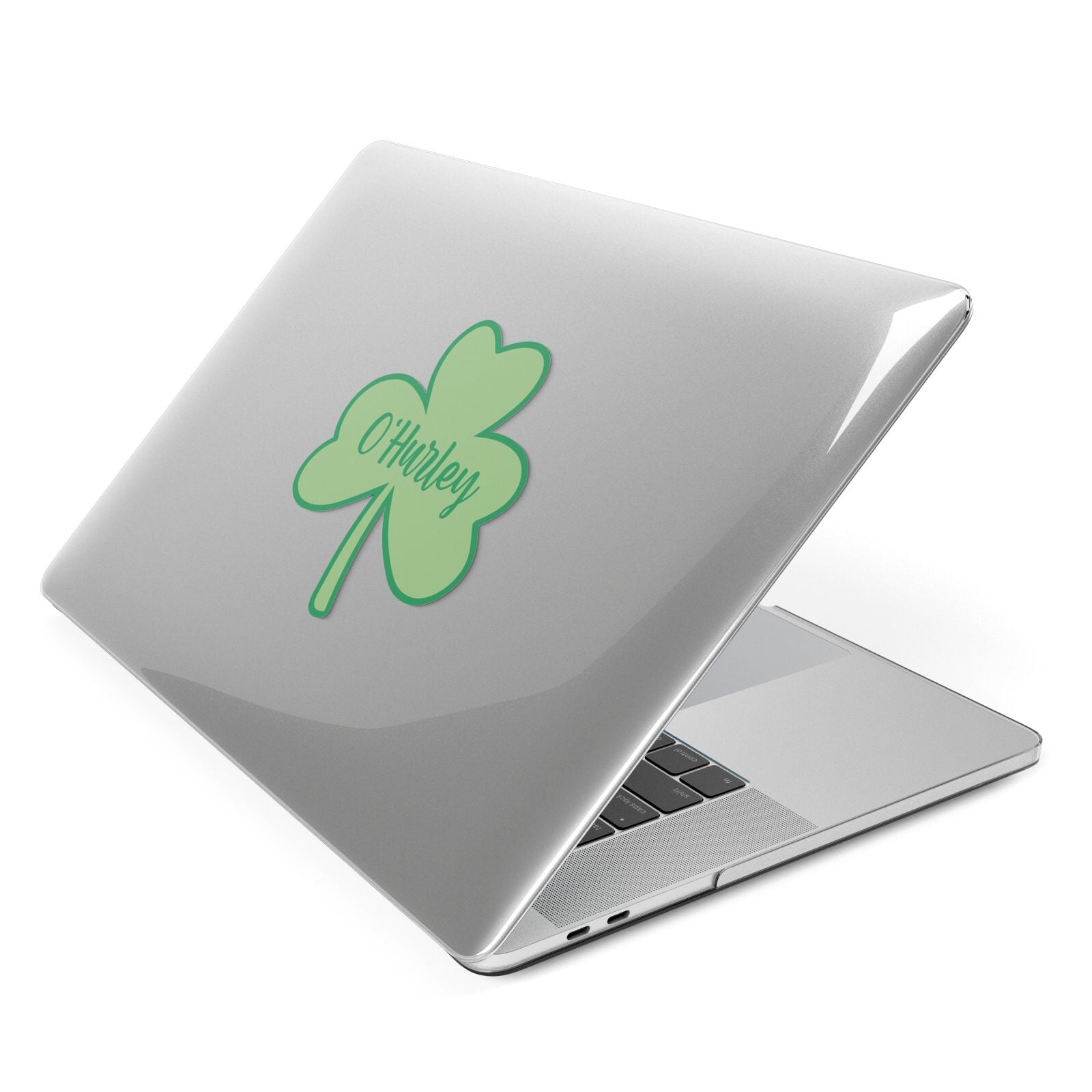 Shamrock with Name Apple MacBook Case Side View