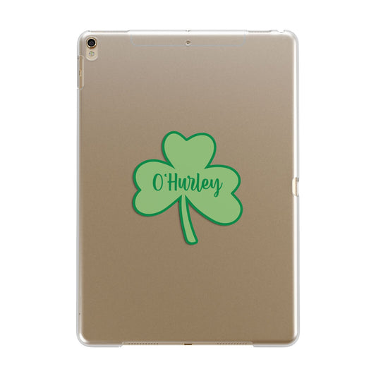 Shamrock with Name Apple iPad Gold Case